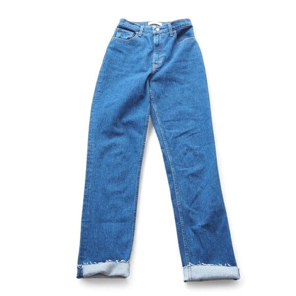 Abercrombie & Fitch Curve Love 90s Straight Ultra High Ride Jeans Women's 26/2XL - Picture 1 of 13